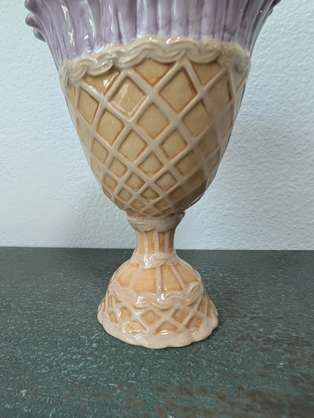 Tracy Porter Alouette collection Purple Lavendar Waffle Cone Sundae Bowl Cup